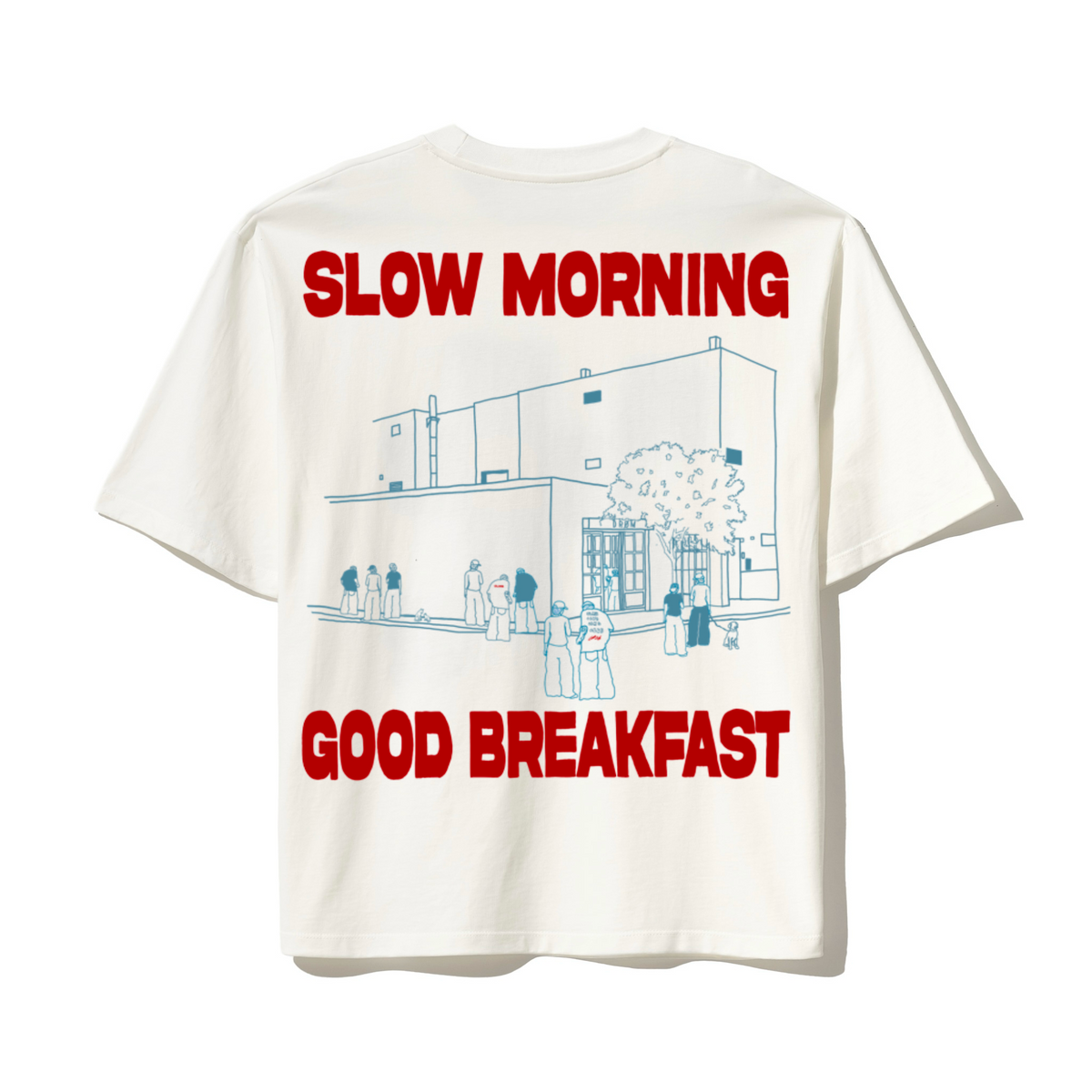 CLMB x DROM-Tshirt-SLOW MORNING, GOOD BREAKFAST