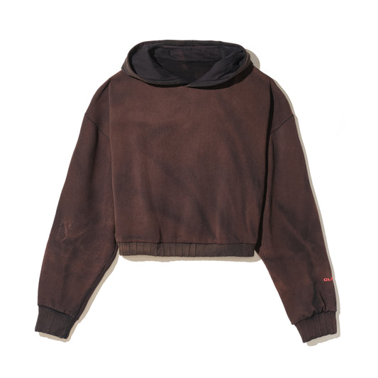 Hoodie-Oversized sleeve DARK CHOCOLATE