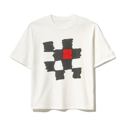 Tshirt-Checkered drawn WHITE